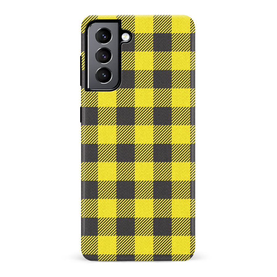 Samsung Galaxy S22 Lumberjack Plaid Phone Case - Yellow