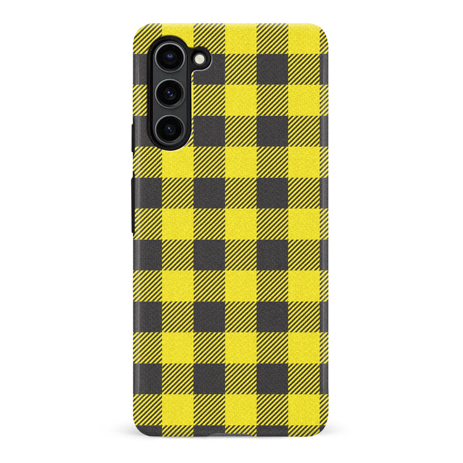 Samsung Galaxy S23 Plus Lumberjack Plaid Phone Case - Yellow