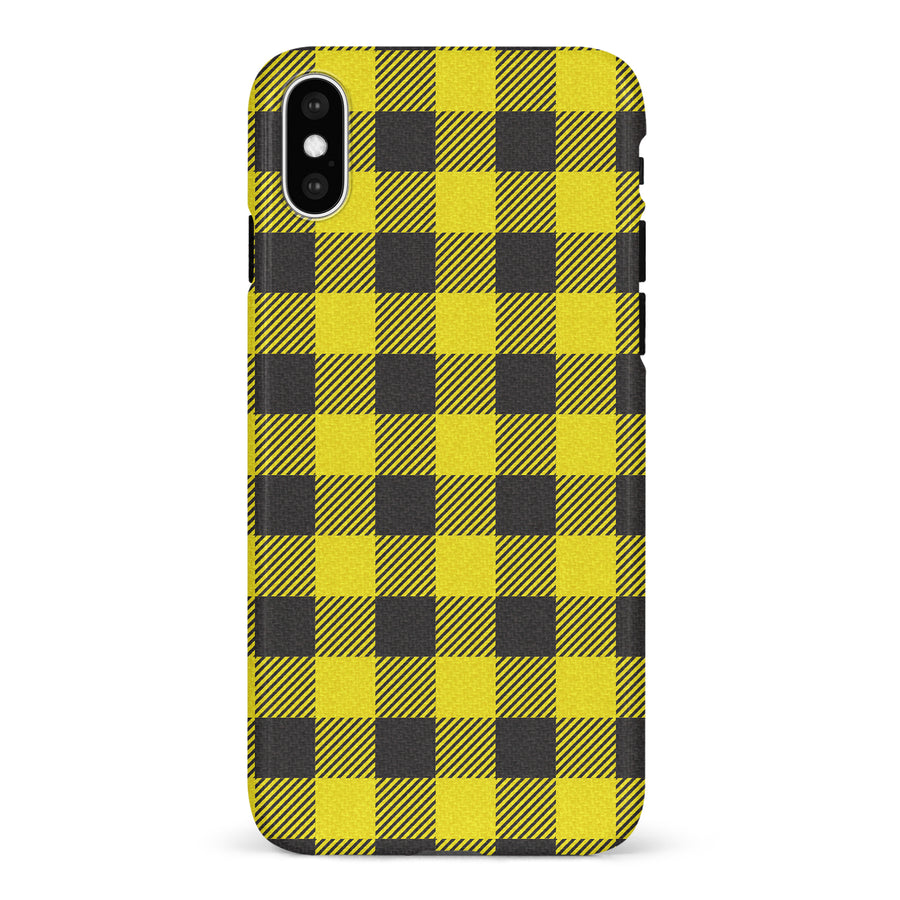 iPhone X/XS Lumberjack Plaid Phone Case - Yellow