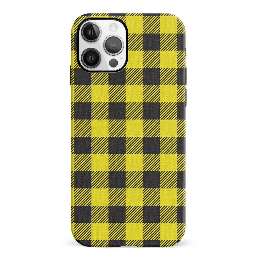 iPhone 12 Lumberjack Plaid Phone Case - Yellow