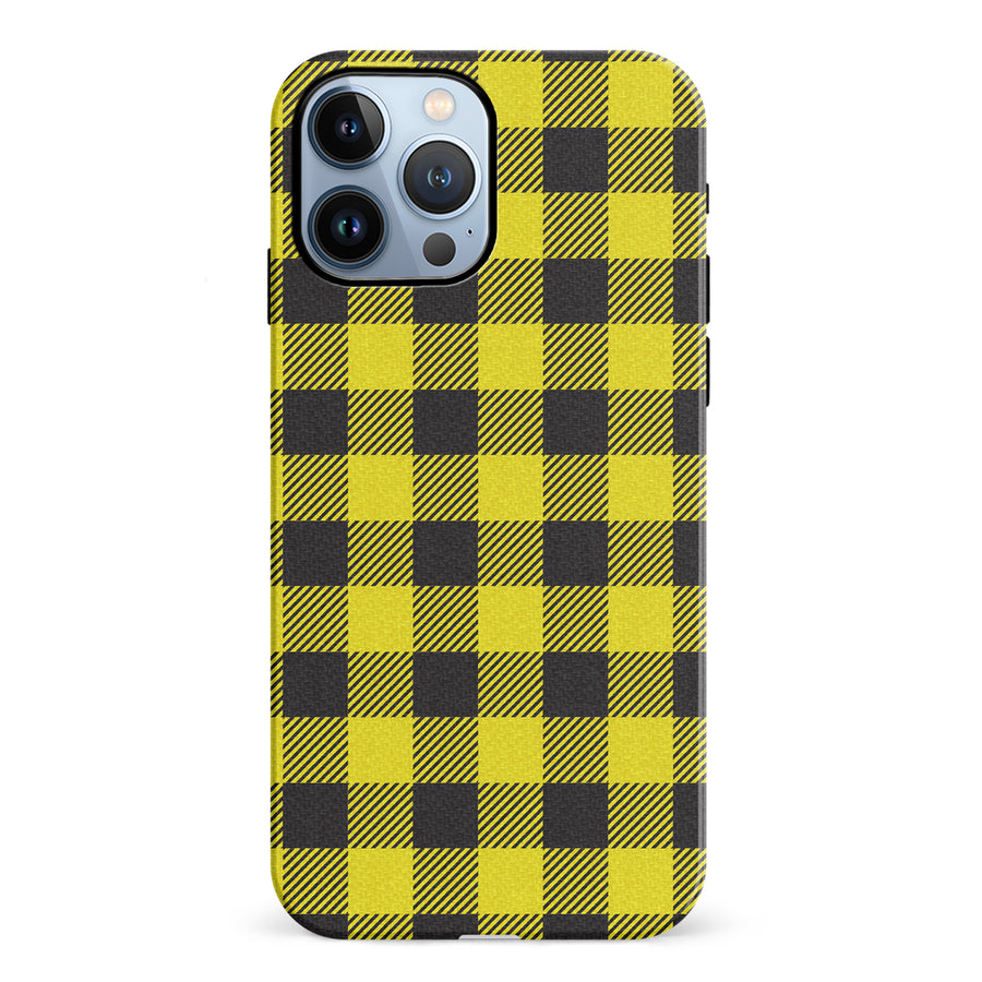 iPhone 12 Pro Lumberjack Plaid Phone Case - Yellow