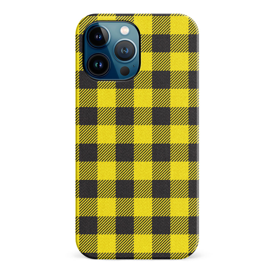 iPhone 12 Pro Max Lumberjack Plaid Phone Case - Yellow