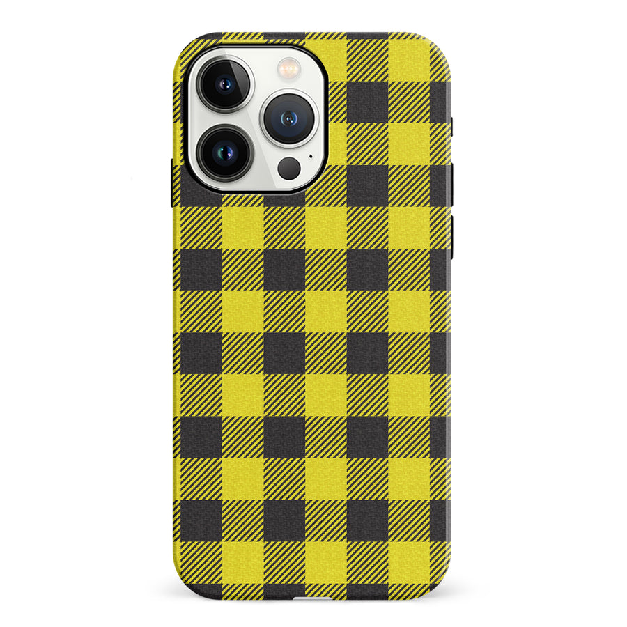 iPhone 13 Pro Lumberjack Plaid Phone Case - Yellow