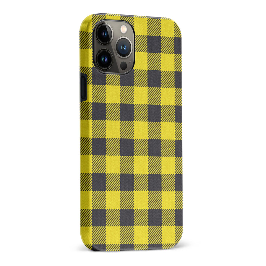 iPhone 13 Pro Max Lumberjack Plaid Phone Case - Yellow