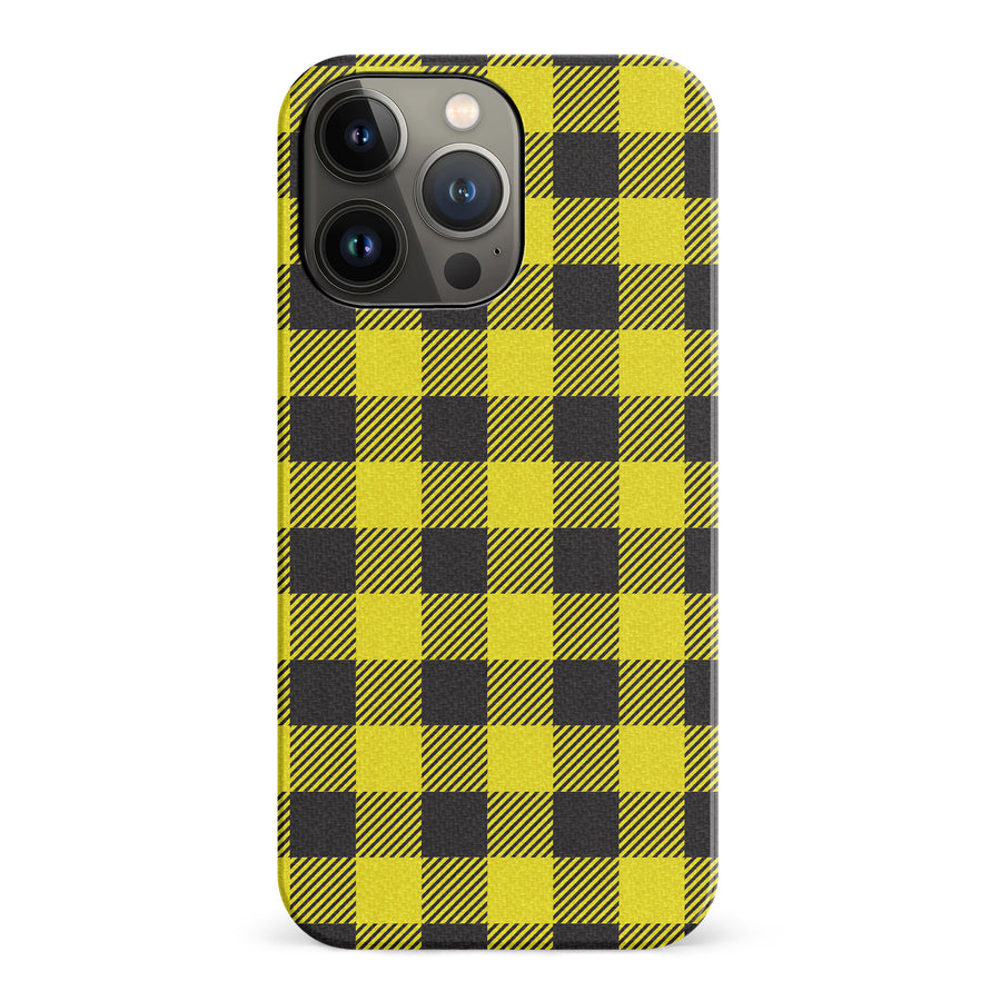 iPhone 14 Pro Lumberjack Plaid Phone Case - Yellow