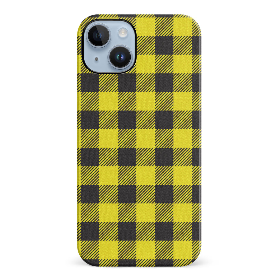 iPhone 14 Plus Lumberjack Plaid Phone Case - Yellow