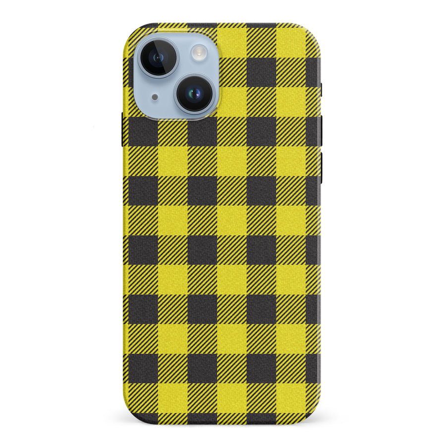 iPhone 15 Lumberjack Plaid Phone Case - Yellow