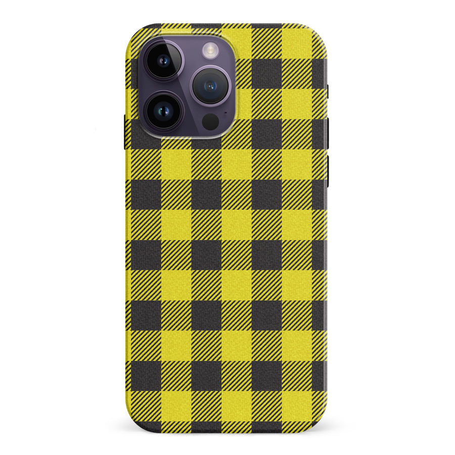iPhone 15 Pro Lumberjack Plaid Phone Case - Yellow