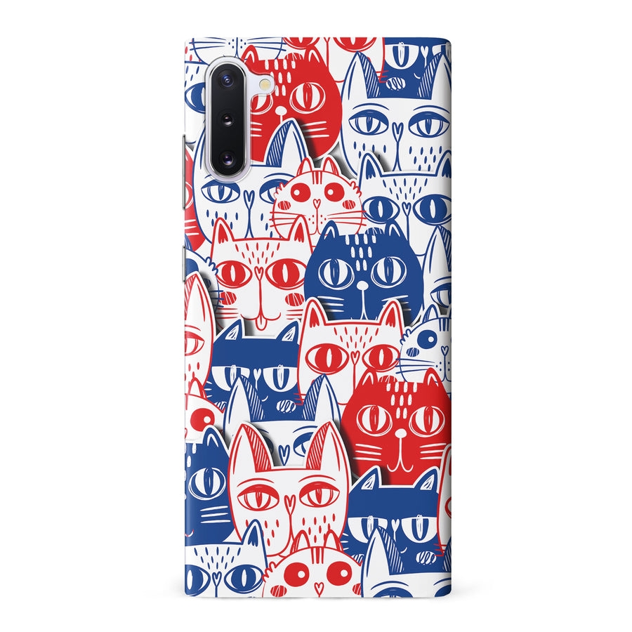 Red and Blue Abstract Cats Art Cat Phone Case