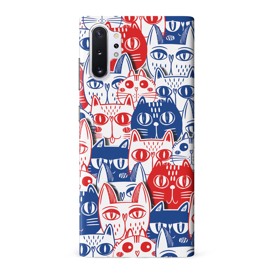 Red and Blue Abstract Cats Art Cat Phone Case