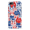 iPhone 7/8/SE Red and Blue Abstract Cats Art Cat Phone Case