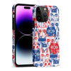 iPhone 15 Pro Max Red and Blue Abstract Cats Art Cat Phone Case