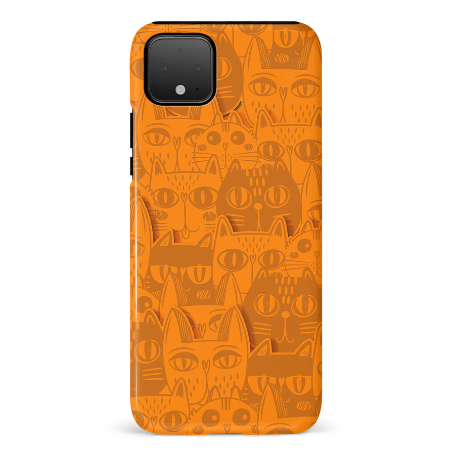 Abstract Cats Art Cat Phone Case - Orange