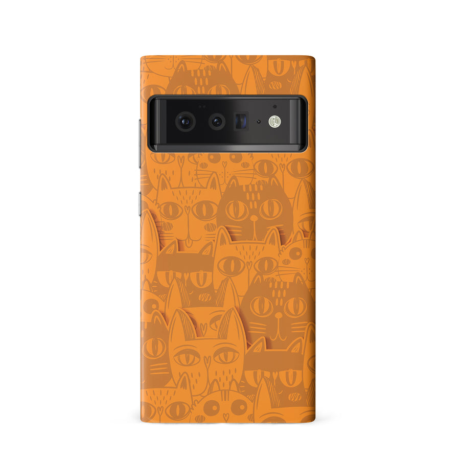 Abstract Cats Art Cat Phone Case - Orange