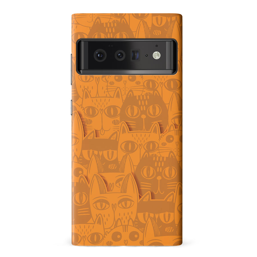 Abstract Cats Art Cat Phone Case - Orange