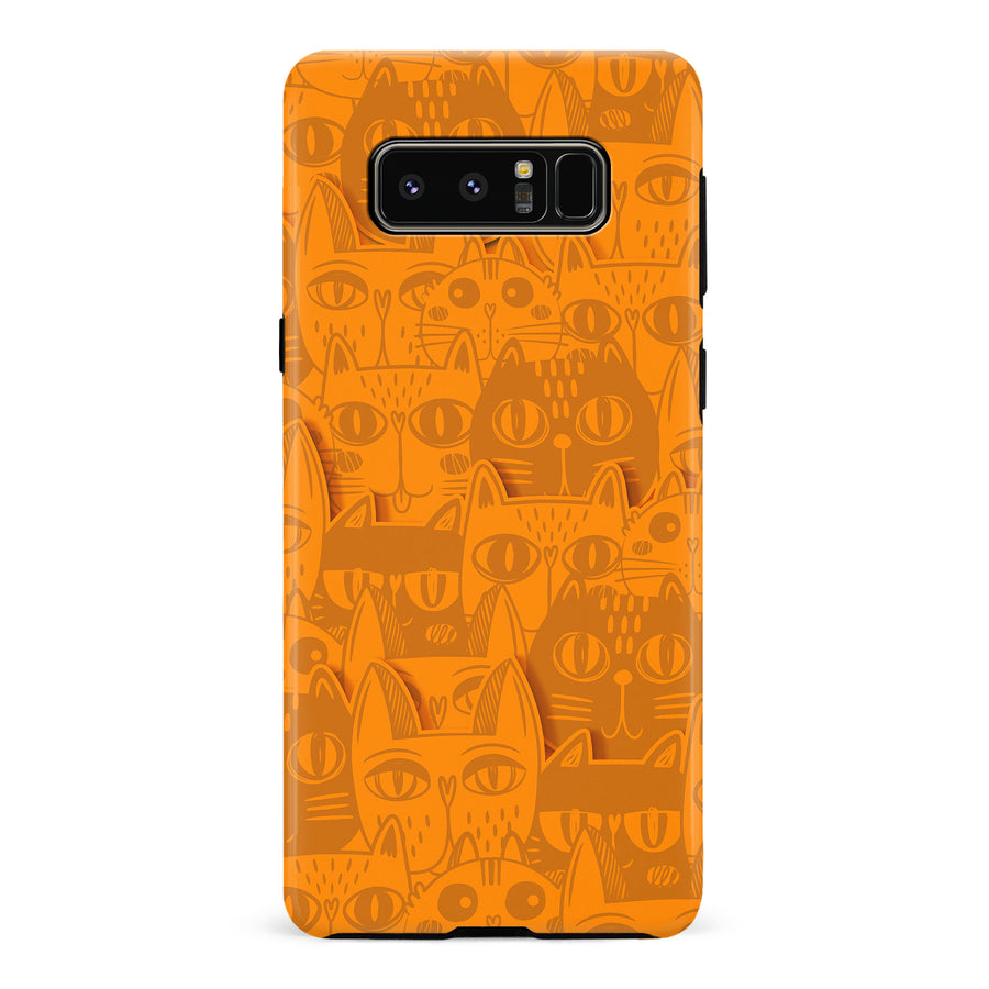 Abstract Cats Art Cat Phone Case - Orange