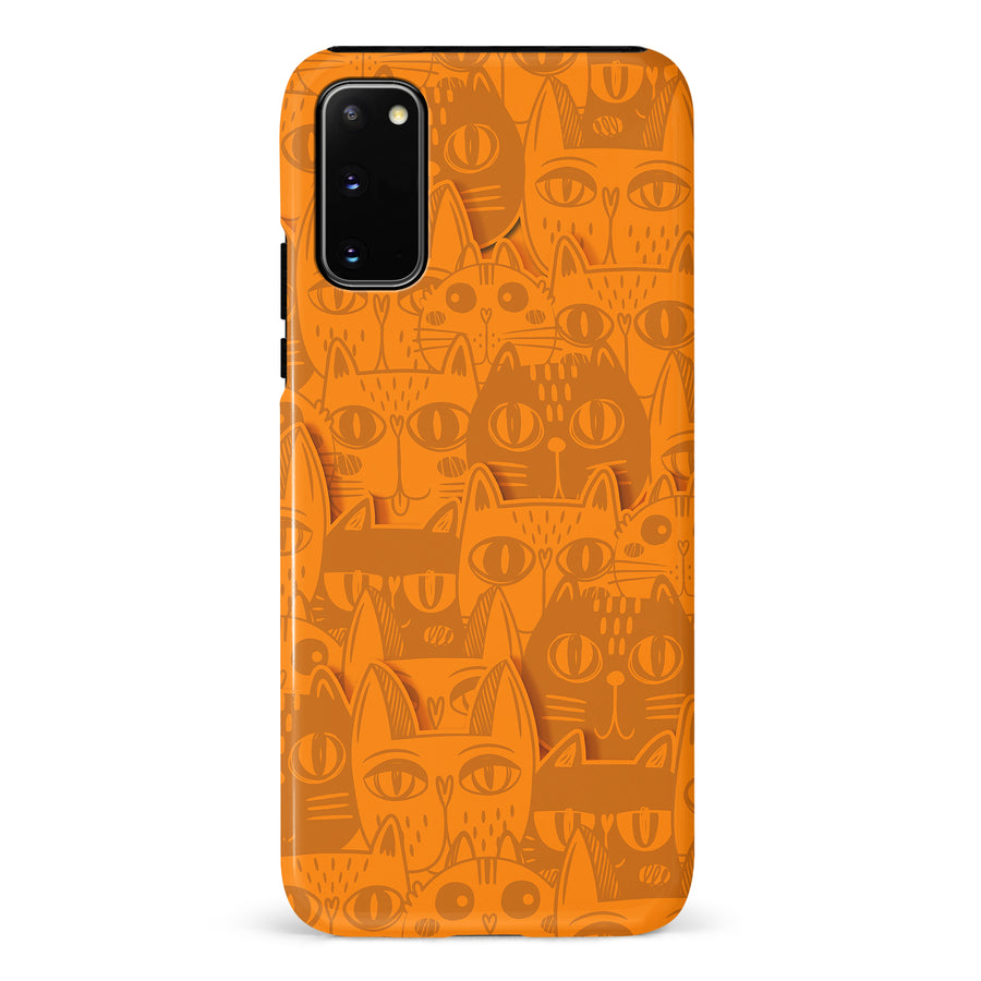 Abstract Cats Art Cat Phone Case - Orange