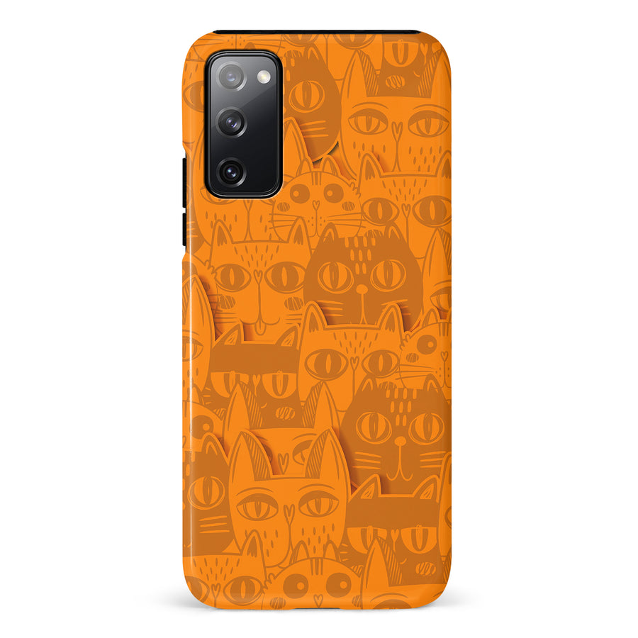 Abstract Cats Art Cat Phone Case - Orange