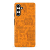 Samsung Galaxy S23 FE Abstract Cats Art Cat Phone Case - Orange