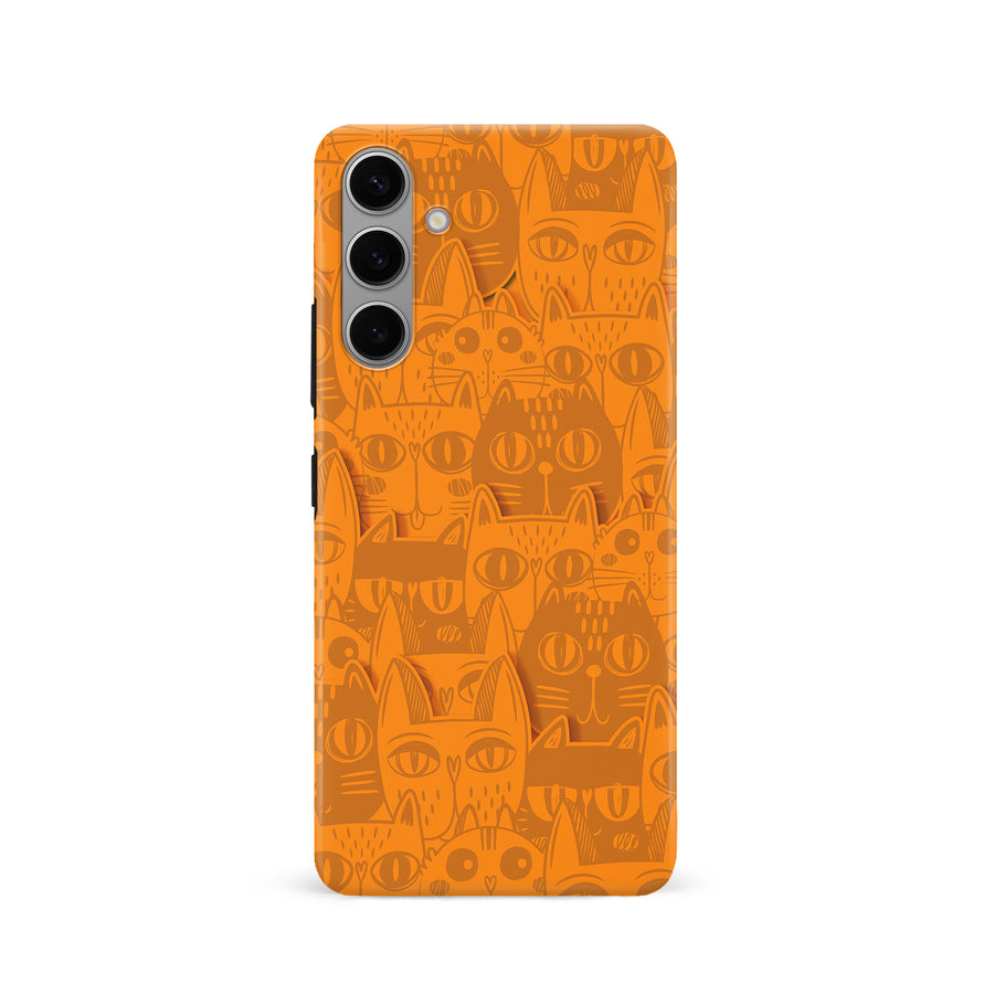 Abstract Cats Art Cat Phone Case - Orange