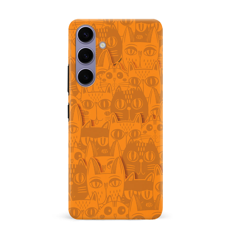 Abstract Cats Art Cat Phone Case - Orange