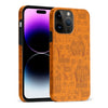 iPhone 15 Pro Max Abstract Cats Art Cat Phone Case - Orange