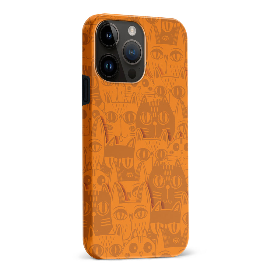 Abstract Cats Art Cat Phone Case - Orange