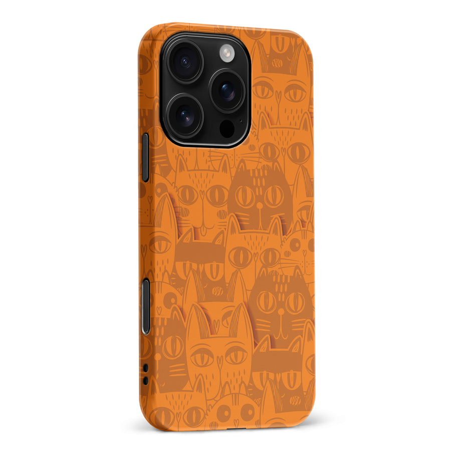 Abstract Cats Art Cat Phone Case - Orange