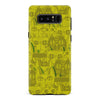 Samsung Galaxy Note 8 Abstract Cats Art Cat Phone Case - Yellow