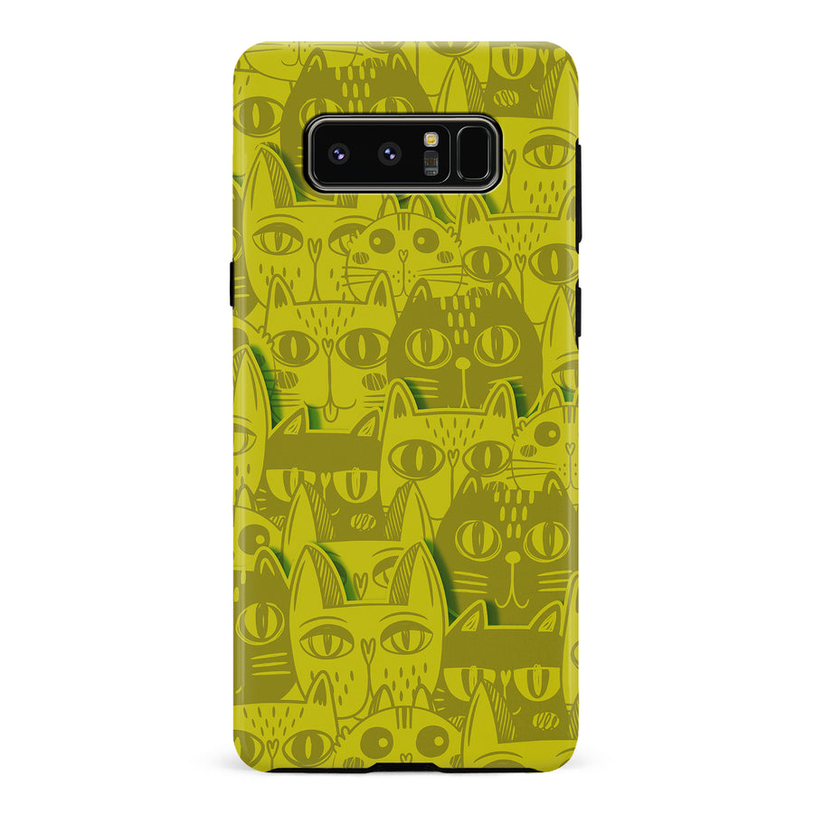 Abstract Cats Art Cat Phone Case - Yellow