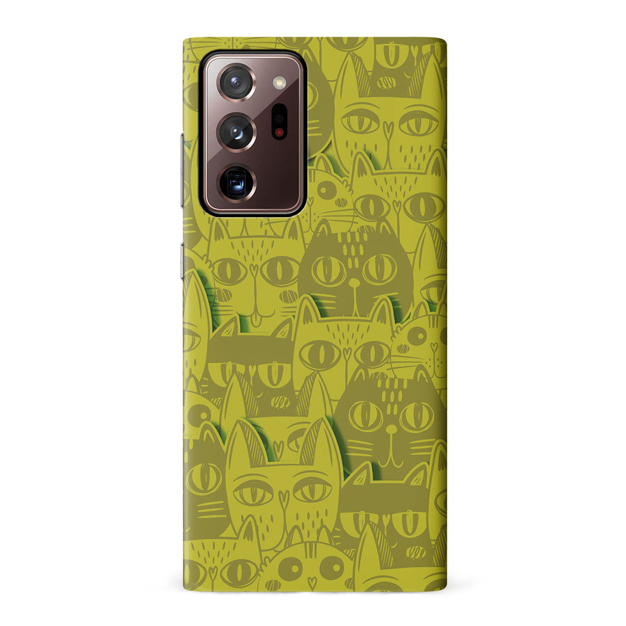 Abstract Cats Art Cat Phone Case - Yellow