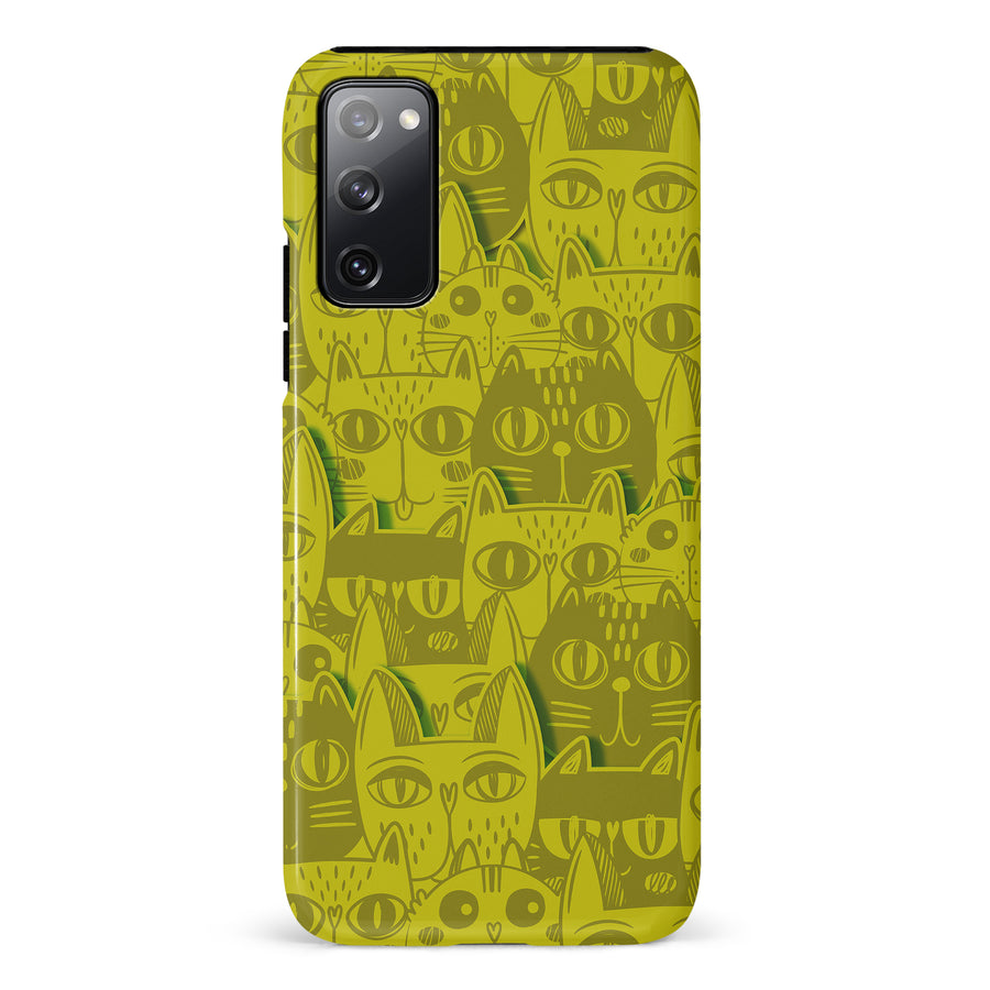 Abstract Cats Art Cat Phone Case - Yellow