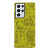 Samsung Galaxy S21 Ultra Abstract Cats Art Cat Phone Case - Yellow