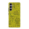 Samsung Galaxy S24 Plus Abstract Cats Art Cat Phone Case - Yellow