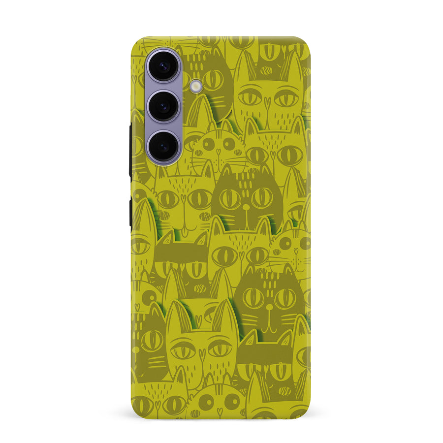 Abstract Cats Art Cat Phone Case - Yellow