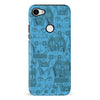 Google Pixel 3 XL Abstract Cats Art Cat Phone Case - Blue