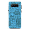 Samsung Galaxy Note 8 Abstract Cats Art Cat Phone Case - Blue