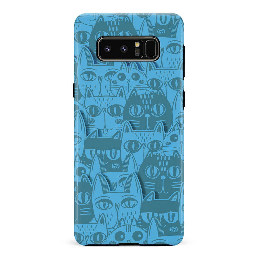 Abstract Cats Art Cat Phone Case - Blue