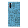 Samsung Galaxy Note 10 Abstract Cats Art Cat Phone Case - Blue