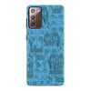 Samsung Galaxy Note 20 Abstract Cats Art Cat Phone Case - Blue
