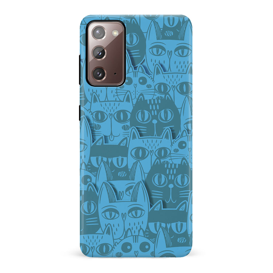 Abstract Cats Art Cat Phone Case - Blue