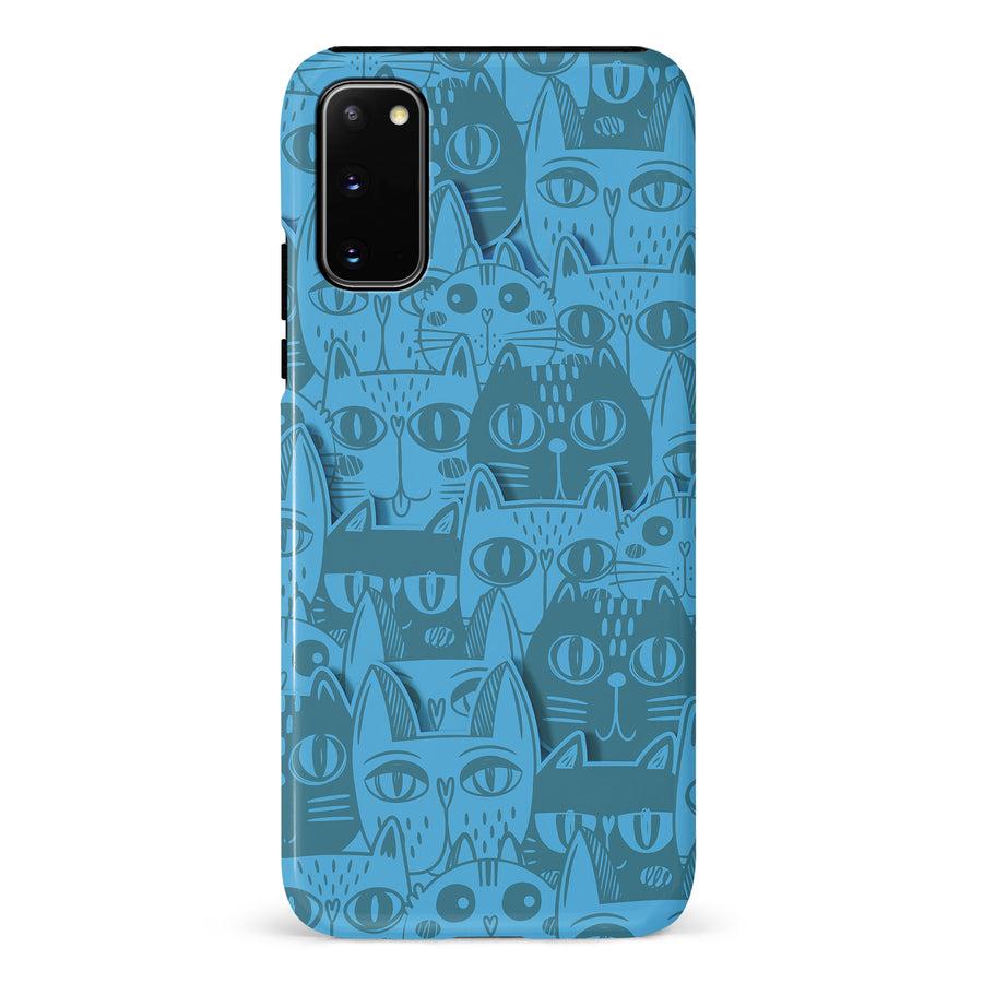 Abstract Cats Art Cat Phone Case - Blue