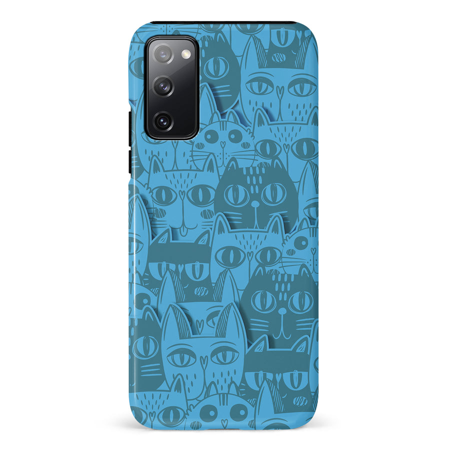 Abstract Cats Art Cat Phone Case - Blue