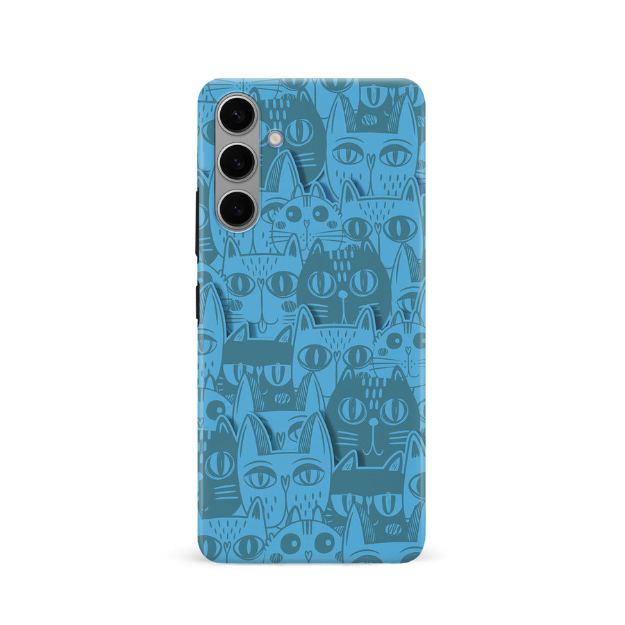 Abstract Cats Art Cat Phone Case - Blue