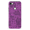 Google Pixel 3 XL Abstract Cats Art Cat Phone Case - Purple