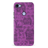 Google Pixel 3A XL Abstract Cats Art Cat Phone Case - Purple