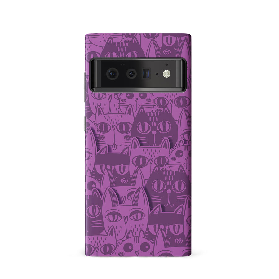 Abstract Cats Art Cat Phone Case - Purple