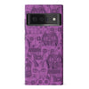 Google Pixel 6 Pro Abstract Cats Art Cat Phone Case - Purple