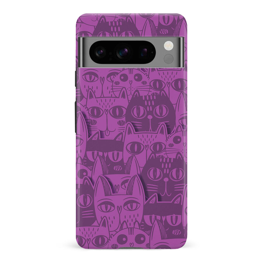 Abstract Cats Art Cat Phone Case - Purple