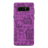Samsung Galaxy Note 8 Abstract Cats Art Cat Phone Case - Purple
